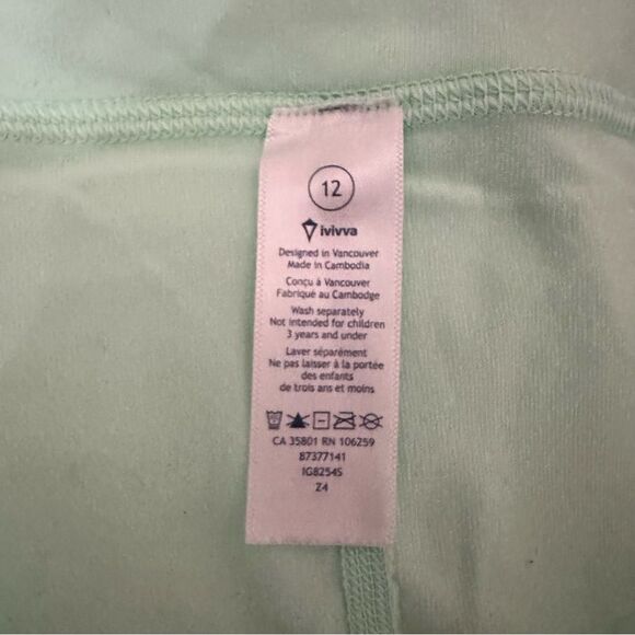 Ivivva Girls Mint Green Athletic Skort Size 12 - Picture 3 of 3